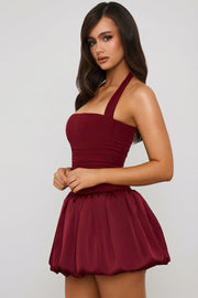 Oh Polly Ludmila 8381 micro mini robe corset rouge
