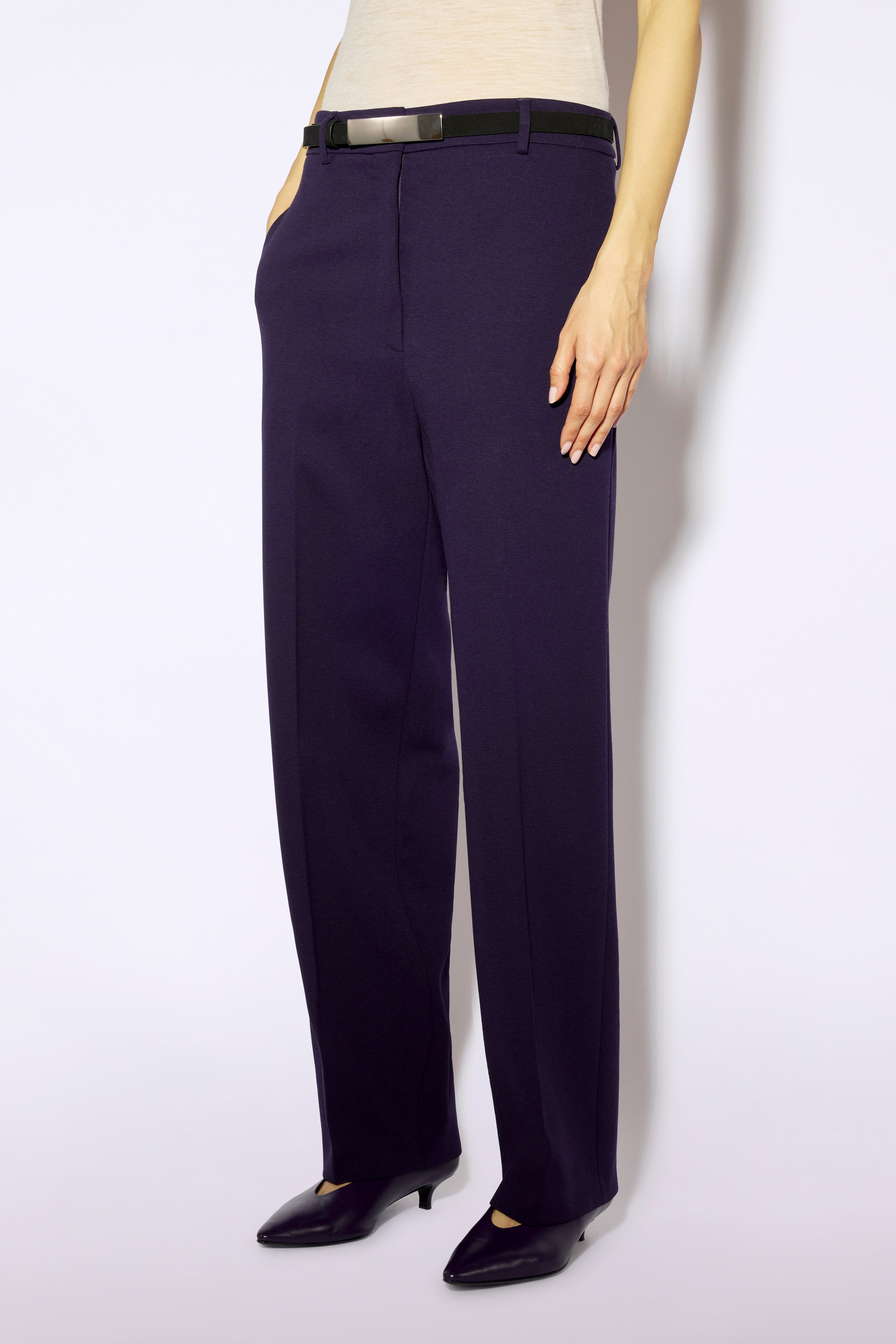 Liviana Conti Paul pantalon cigarette mirtillo 38-48