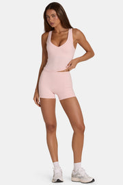 Oh Polly Bo+Tee Soft Active Mini Short Beige Blush Marl