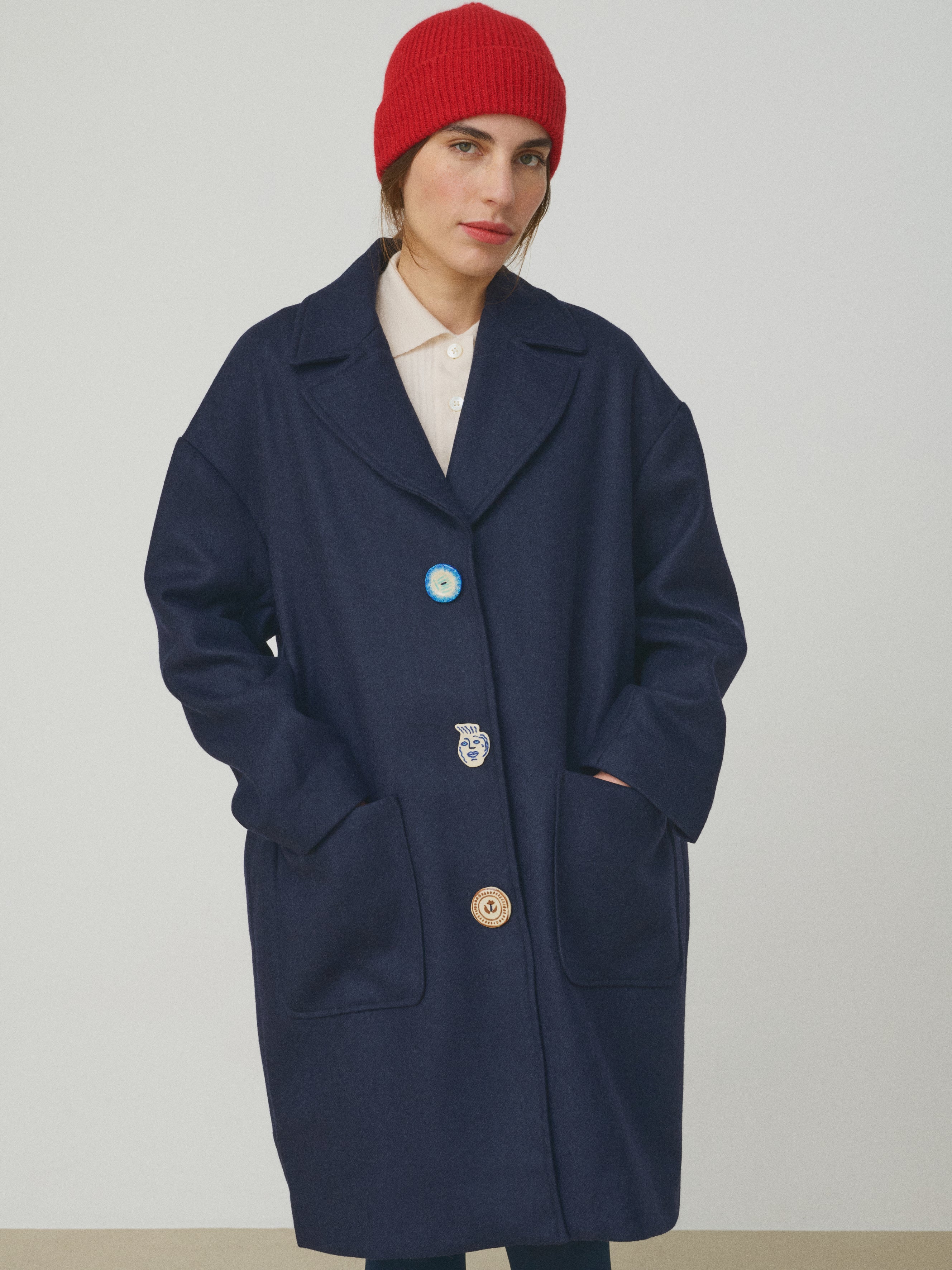 Mii à table Manteau Milou Les Unis manteau laine mérinos