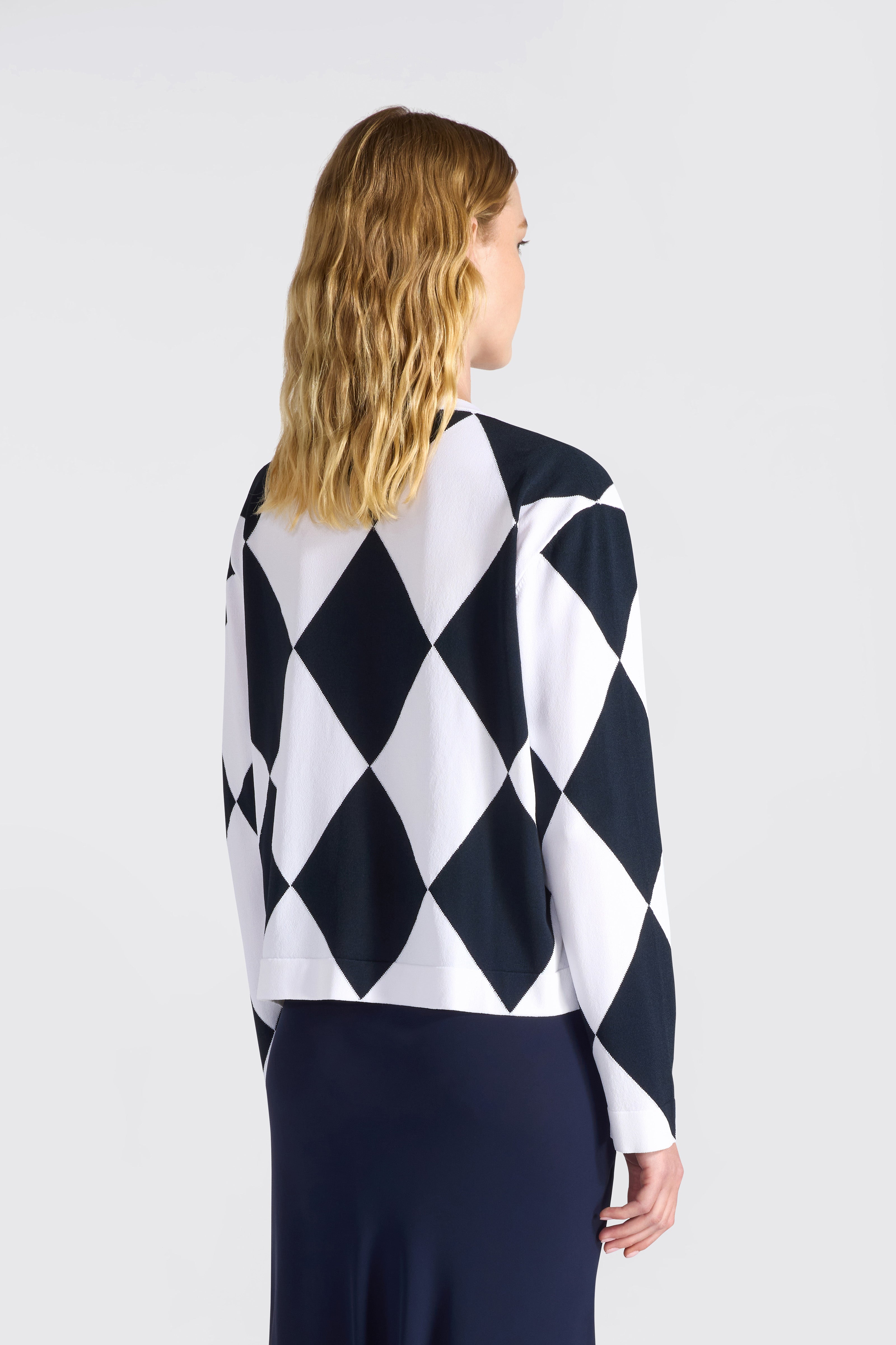 Liviana Conti Jeremy gilet losanges viscose
