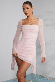 Oh Polly Tivoli 6790 robe courte rose poudré strass