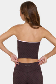 Oh Polly Bo+Tee bandeau sport Choc Chip marron double épaisseur