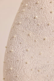 Oh Polly Vienna 6792 Robe longue blanche perlée dos nu