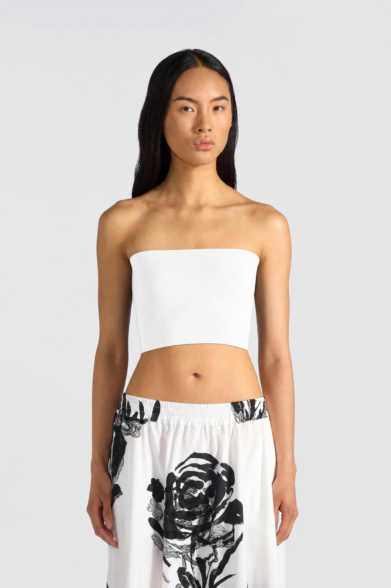 Liviana Conti Milo top bandeau noir viscose