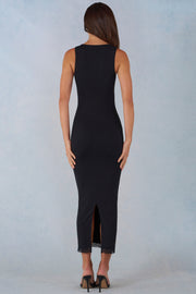 Oh Polly Sorelle robe midi noire dentelle modal
