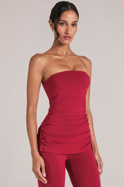 Oh Polly Tops haut bandeau rouge cerise modal 16011