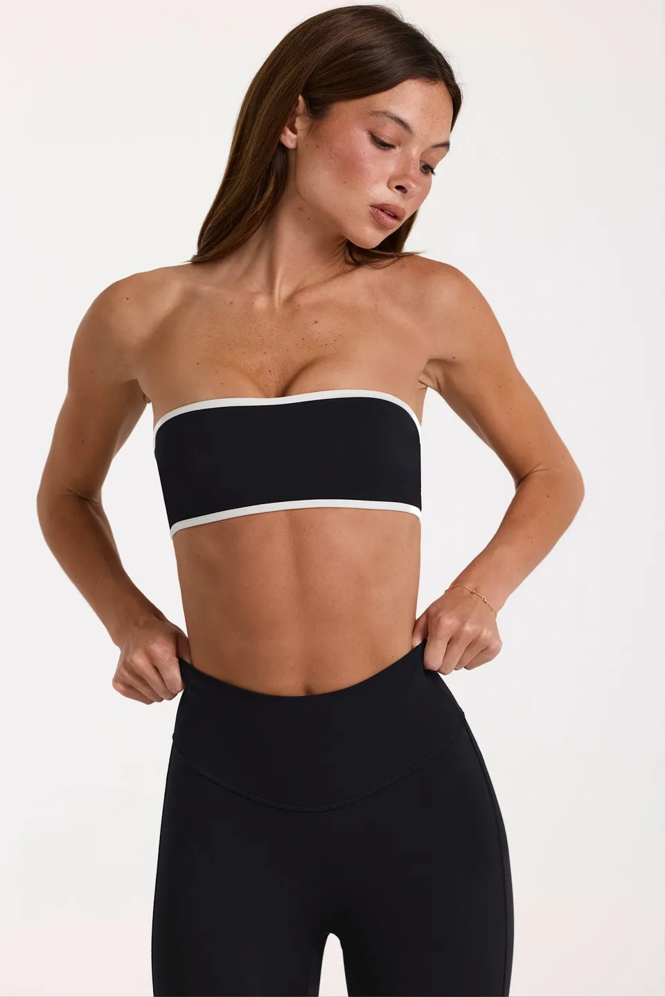 Oh Polly Bo+Tee brassière bandeau sport noir Soft Active