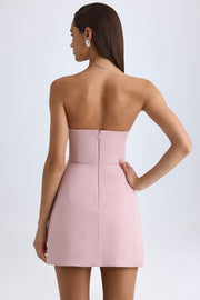 Oh Polly Arta robe bustier mini rose mauve corset
