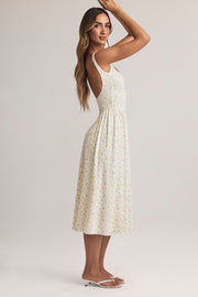 Oh Polly Aireen robe midaxi floral col carré