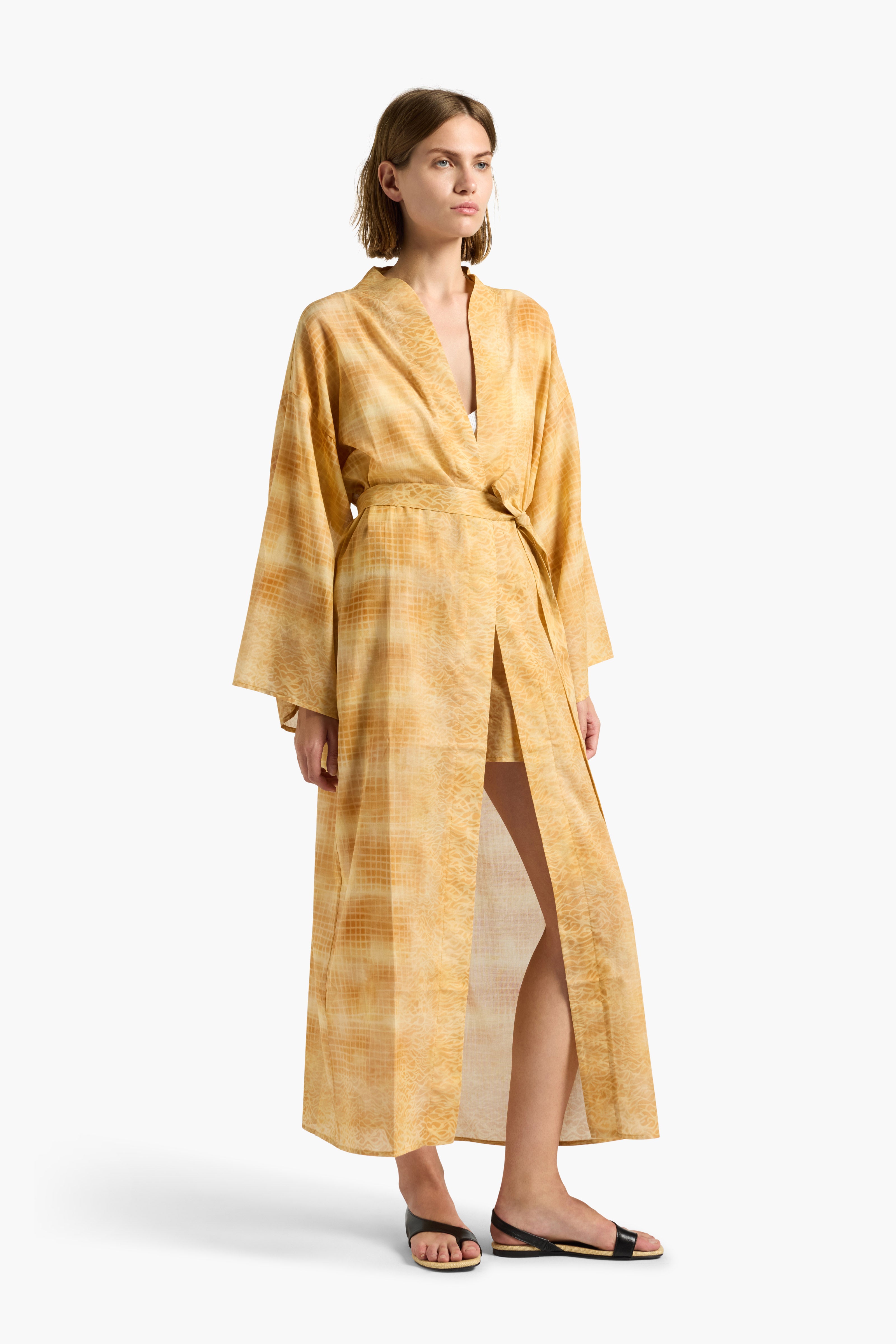 Liviana Conti Kokoro kimono coton fleur nuit