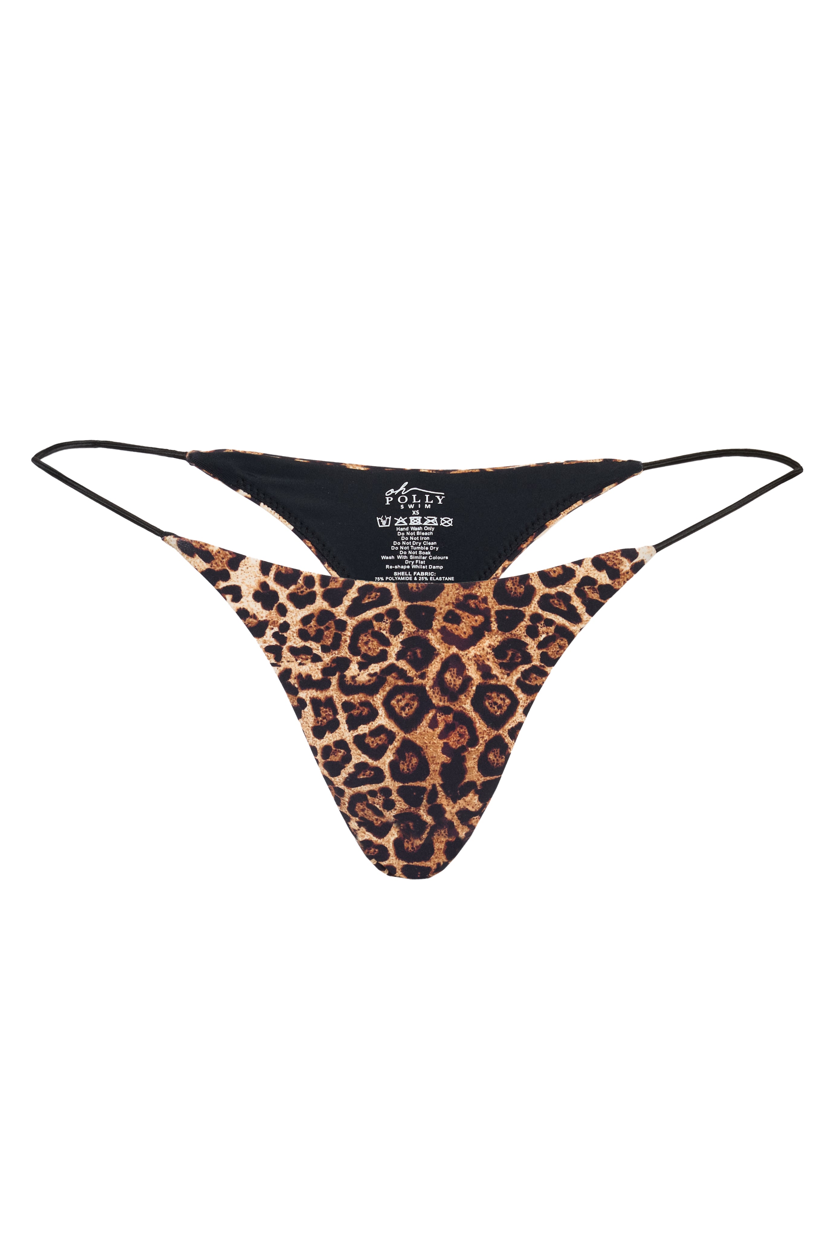 Oh Polly Swim Race bas bikini léopard thong