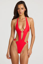 Oh Polly Swim Nara NS16138 maillot une pièce rouge string