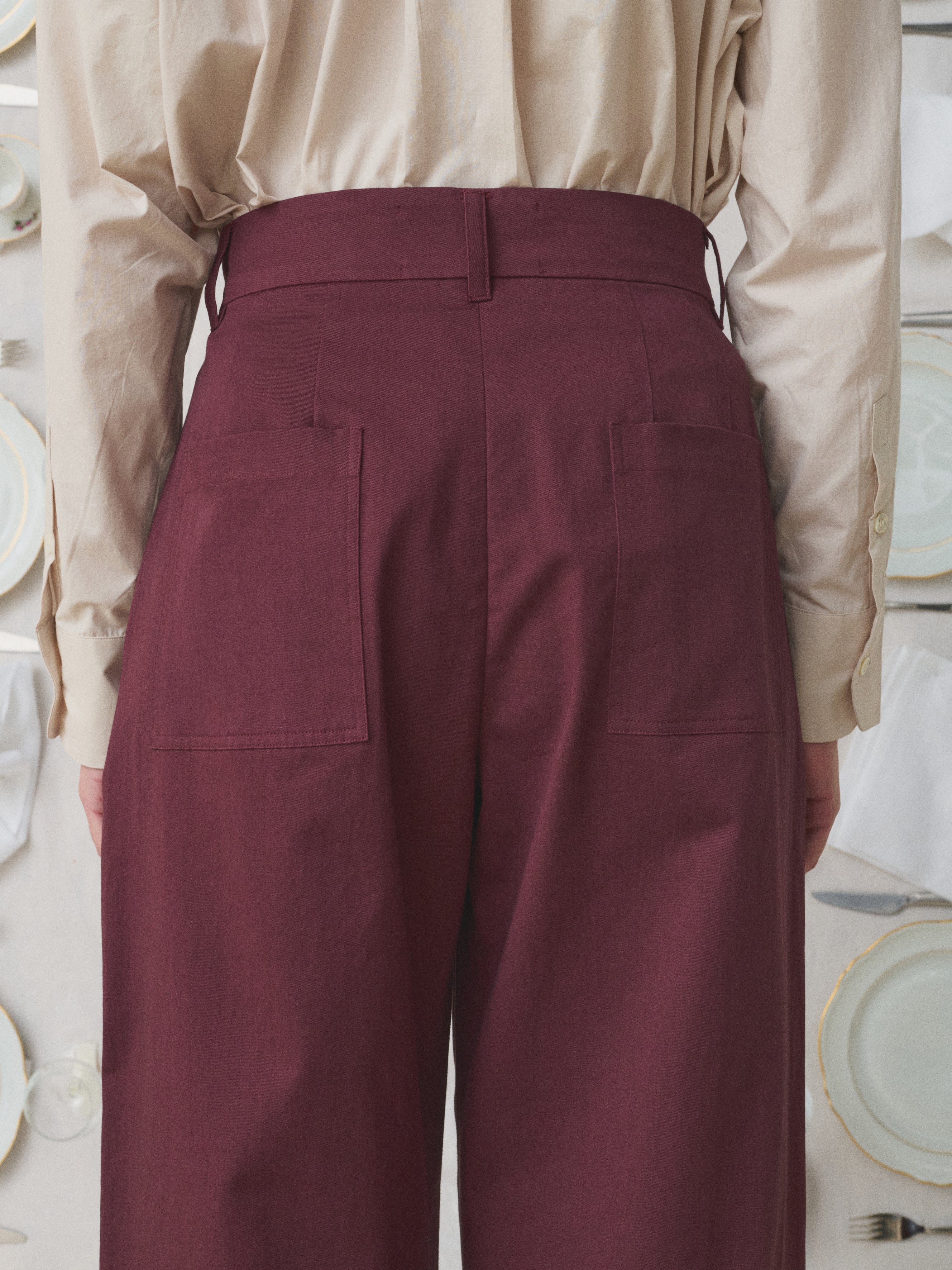 Mii a table Miti pantalon velours Taille M bordeaux