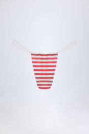 Oh Polly Swim Kauai Bas de Bikini Froncé Rouge Cerise