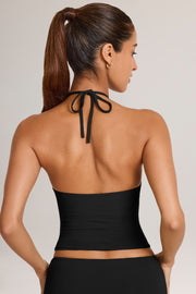 Oh Polly Tops 14904 haut licou noir modal dos nu