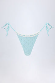 Oh Polly Vernazza Bas Bikini Broderie Bleu Clair Nouettes