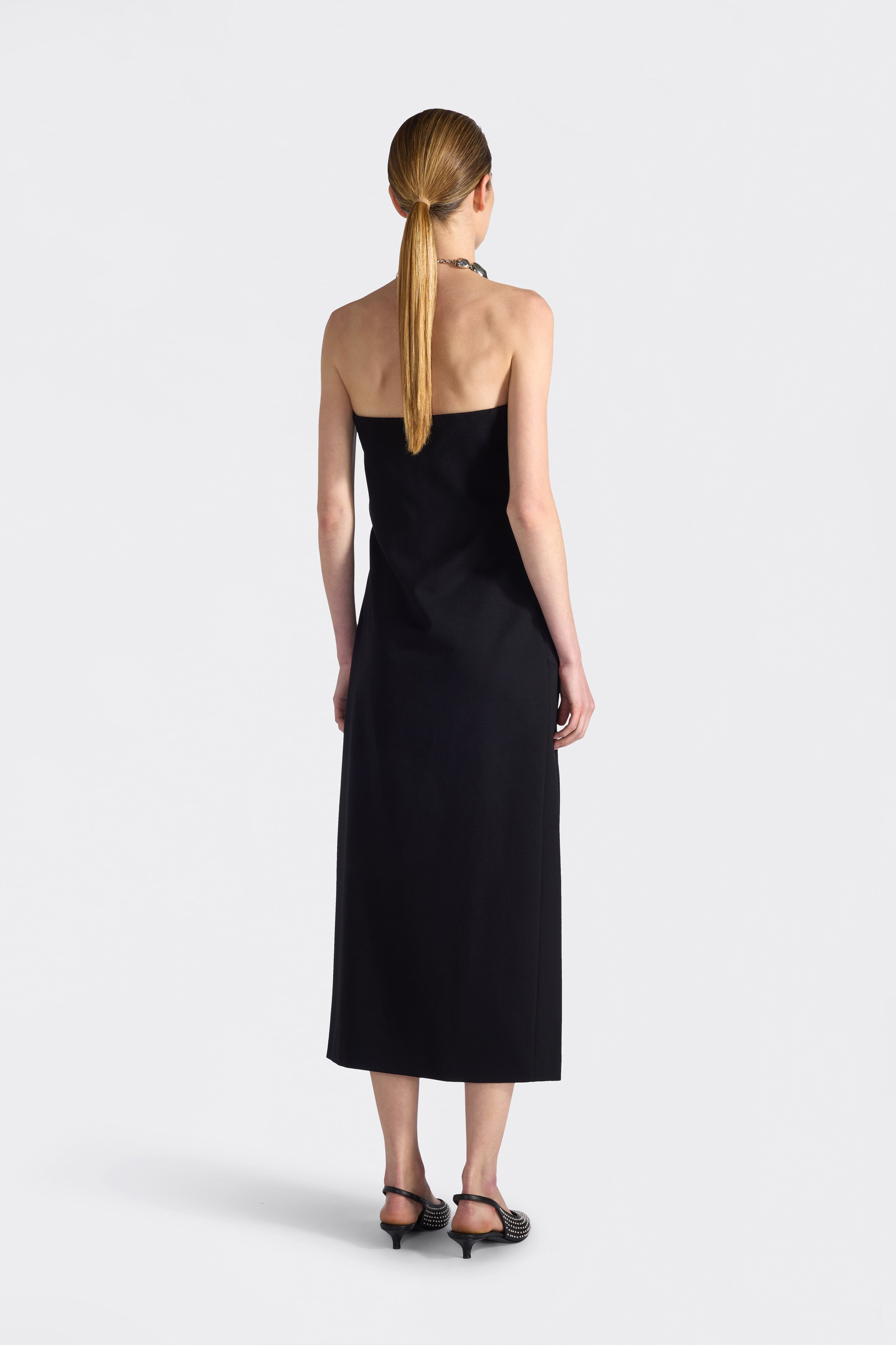 Liviana Conti Margaret robe bustier midi noire 42
