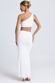 Oh Polly Dresses Rosalia 8616 robe longue écru une épaule