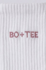 Bo+Tee BT11331 chaussettes coton blanc rose lot 3 paires