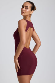 Oh Polly Coa Mini Robe Modal Prune Dos Ouvert