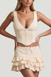 Oh Polly 12944 Lucia top corset ivoire décolleté