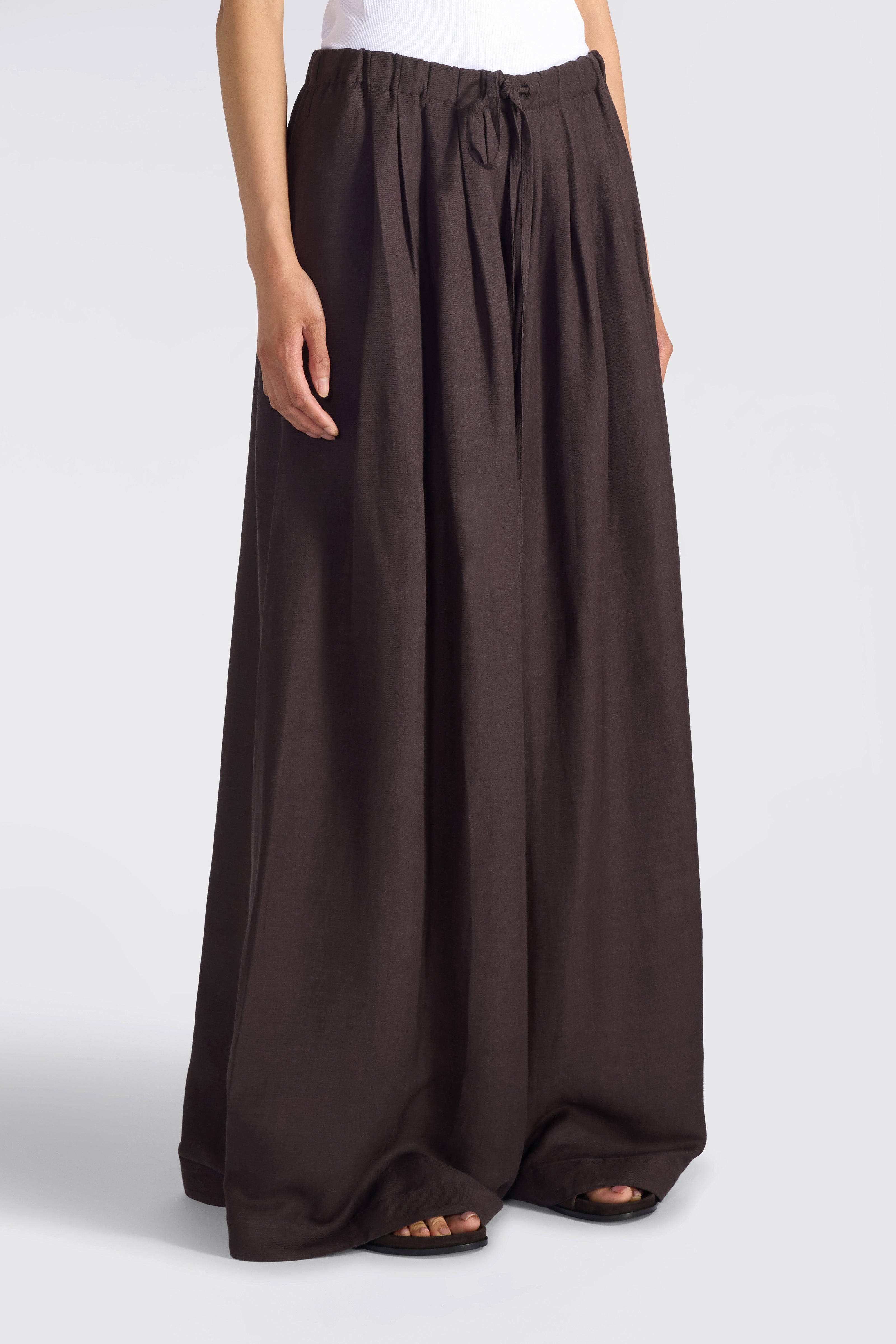 Liviana Conti Loren pantalon rose viscose lin
