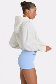 Oh Polly Oversized Applique Hoodie sweat femme écru coconut