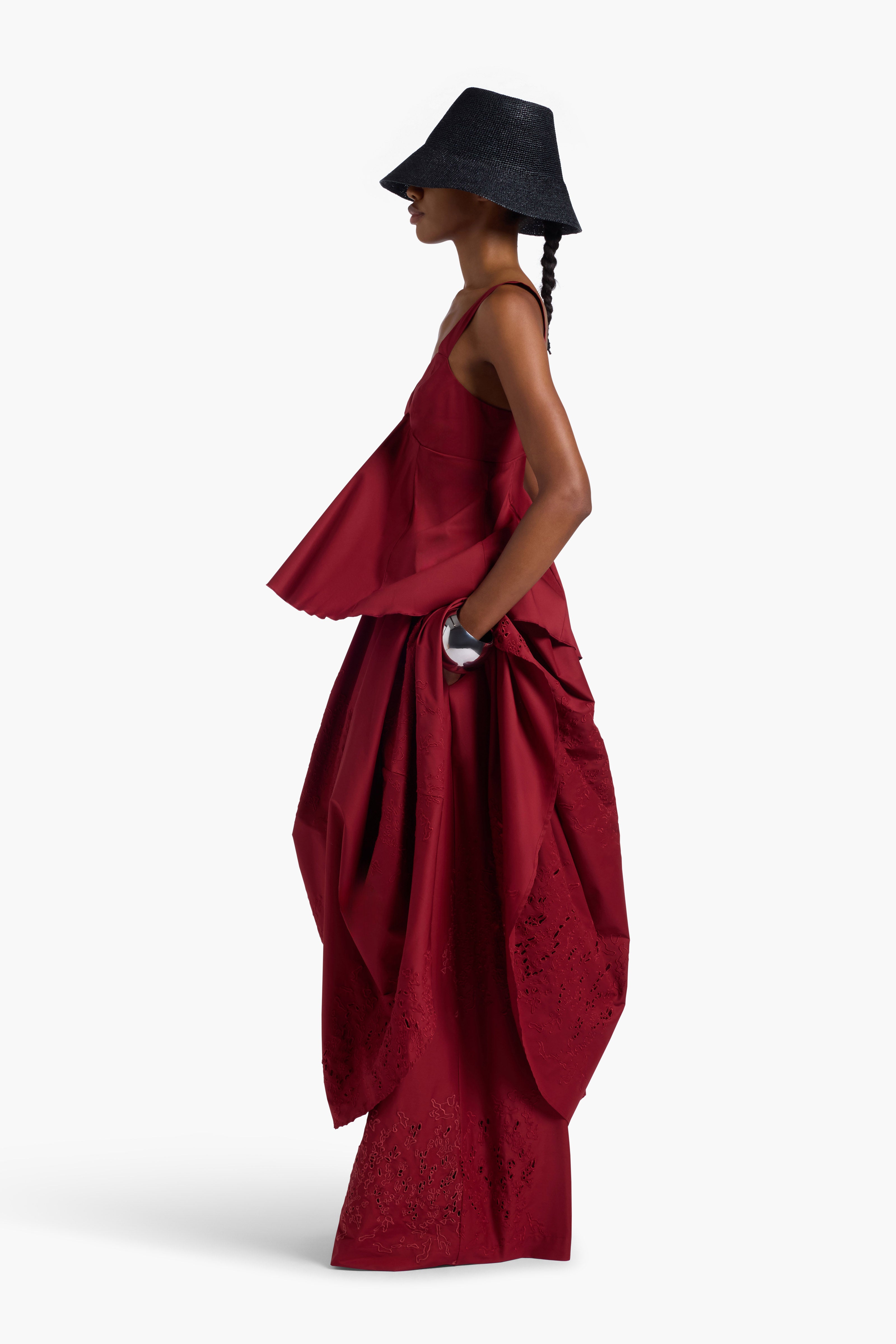 Liviana Conti Jane top bustier stretch bretelles rouge