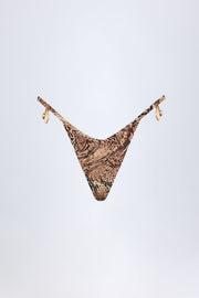 Oh Polly Swim Cebu Bas Bikini Snake Print string perles
