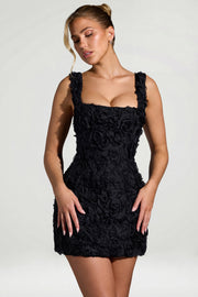 Oh Polly Posy 8329 robe corset noire fleurs