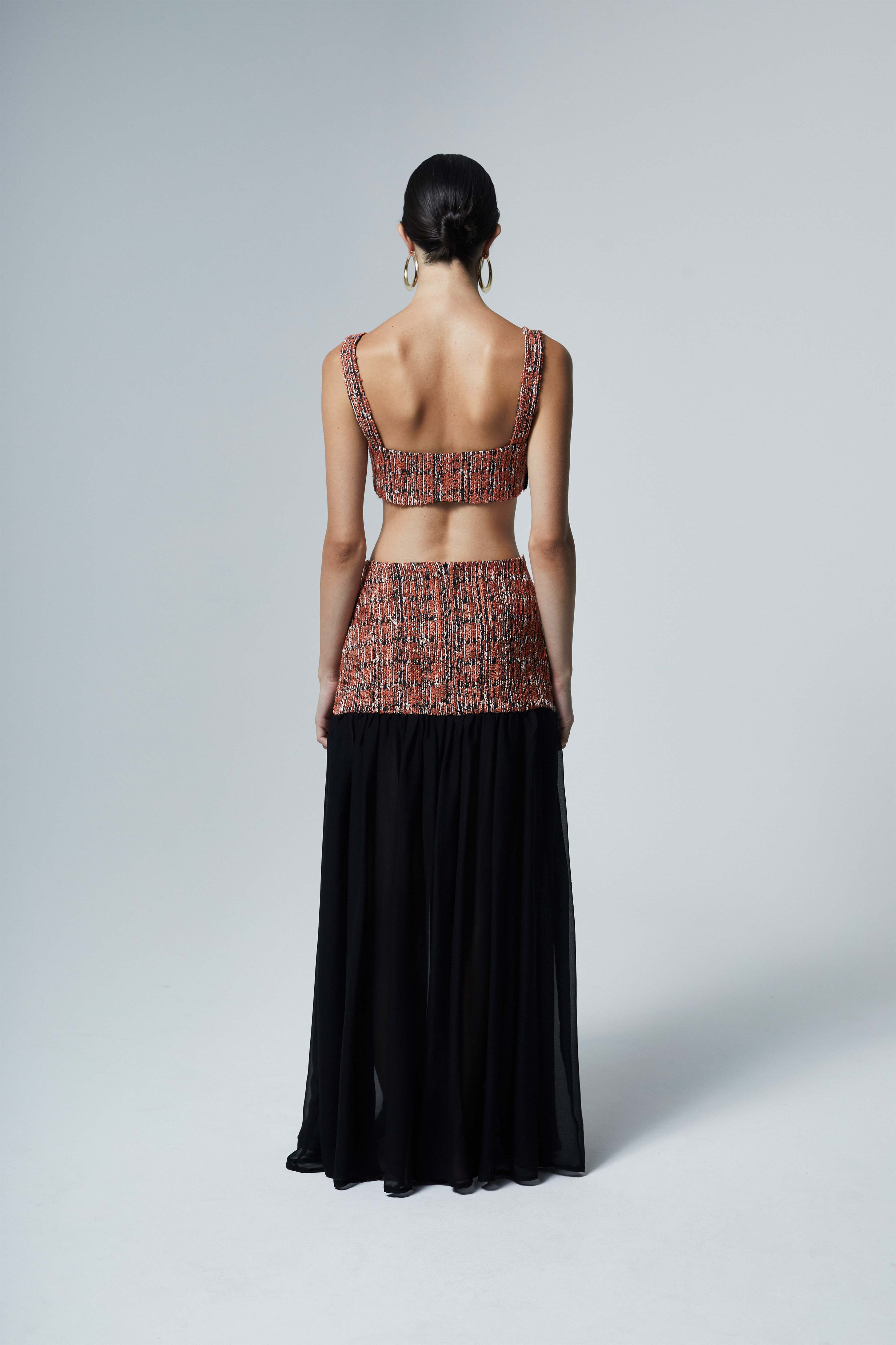 The Ethiquette Raphaelle jupe tweed bohème taille S