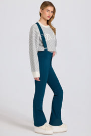 Oh Polly salopette ski taille haute sarcelle matelassée BT2393