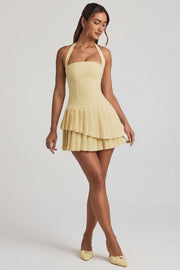 Oh Polly Rosaria 12395 robe mini jaune pastel