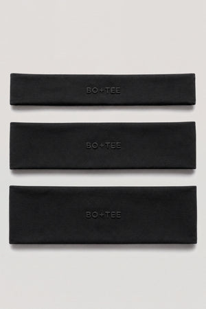 Bo+Tee Bandeau Sport Noir Lot 3 Largeurs Stretch