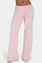 Oh Polly ButterCloud pantalon large rose lien taille
