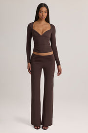 Oh Polly Hollis 6205 pantalon marron modal mi-haute