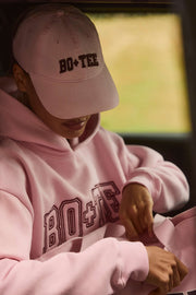 Bo+Tee casquette baseball coton rose poudré brodée réglable