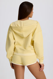 Oh Polly Knitwear Hoodie Lemon Coton Col V Poche