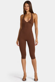 Oh Polly Wynn Combinaison Capri Marron Cacao Modal