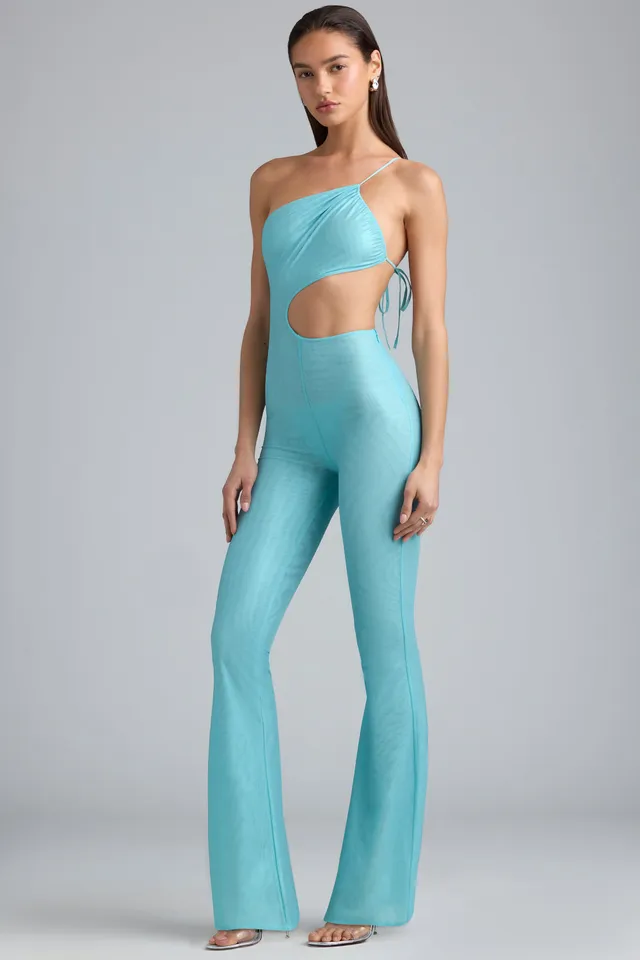 Oh Polly Amara 8183 combinaison flare bleu glacé 4