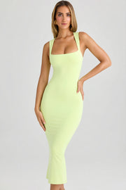 Oh Polly Ainslee 5617 robe midi vert matcha modal