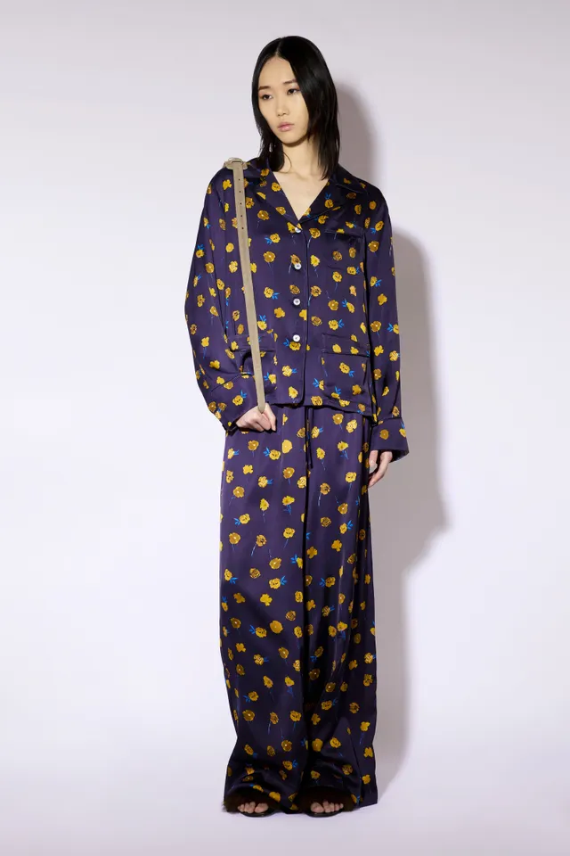 Liviana Conti Grayson F6WU24 pantalon palazzo fleuri