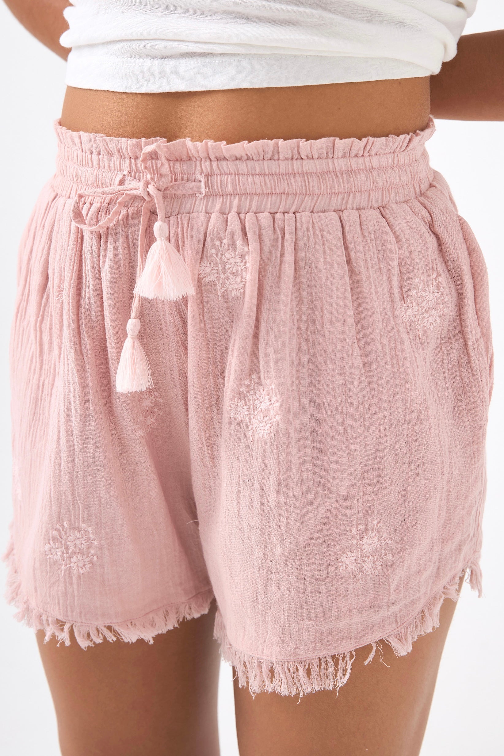 Chicosoleil Palmer short rose romance gaze de coton XS-XL