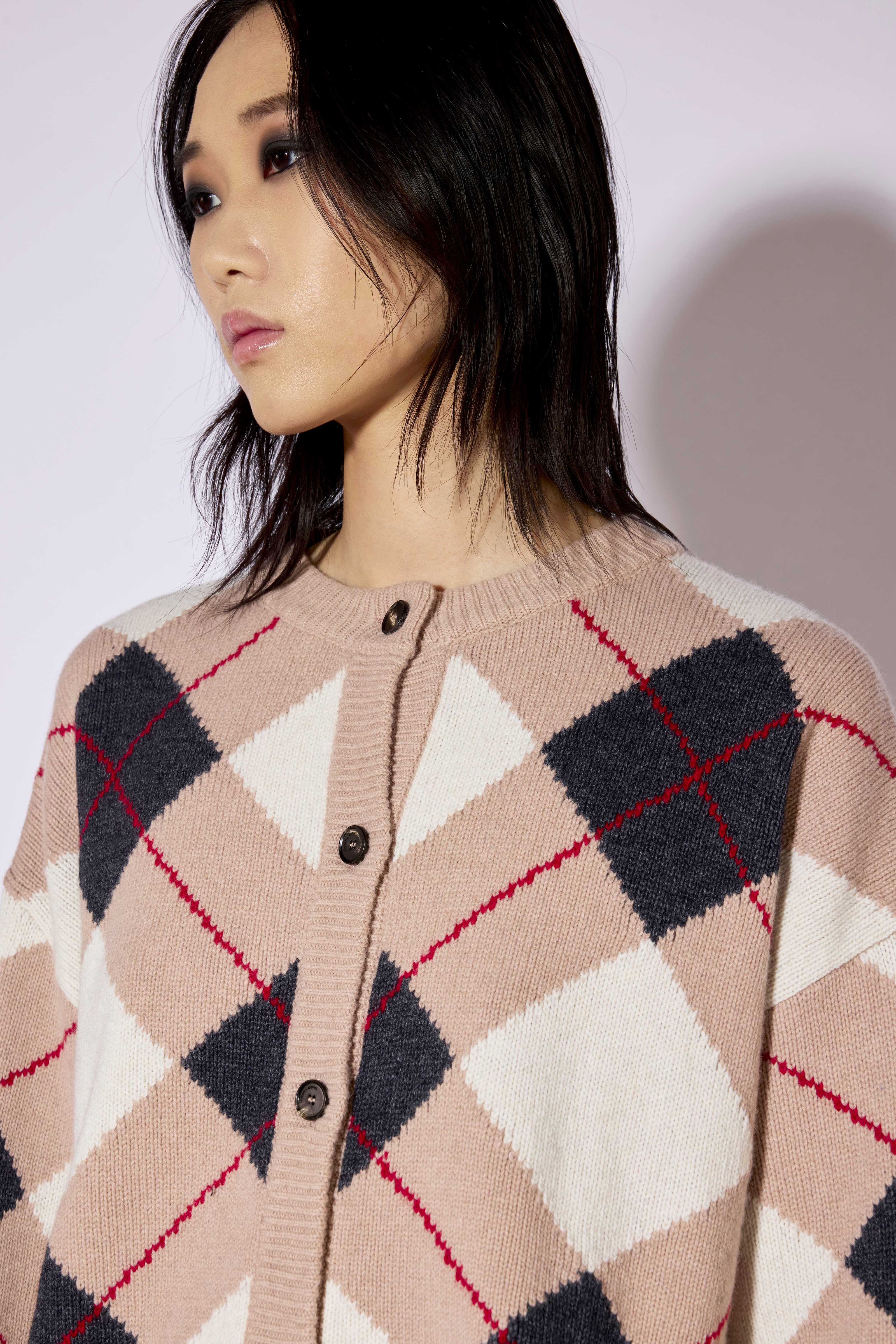 Liviana Conti Chantelle cardigan cachemire scotch/gris