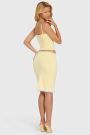 Oh Polly Skirts Jupe Midi Lenea Beurre Modal Dentelle