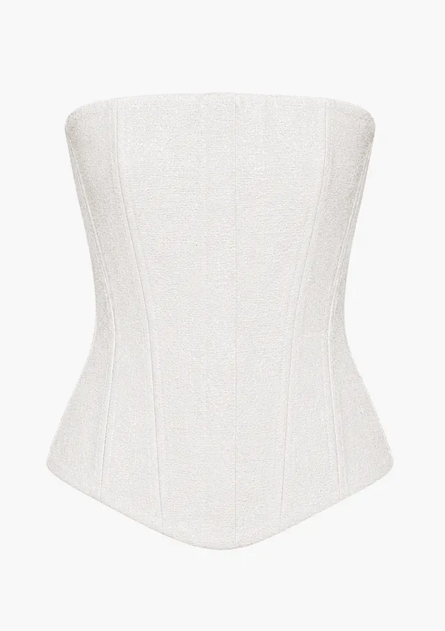 The Ethiquette Celeste bustier blanc Diamant taille M
