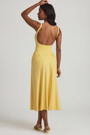 Oh Polly Aireen robe midaxi jaune pastel modal