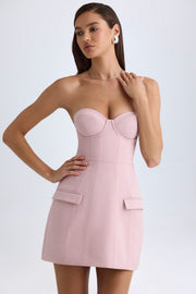Oh Polly Arta robe bustier mini rose mauve corset
