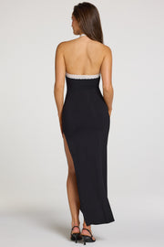 Oh Polly Dahlia 16096 robe maxi noire dentelle
